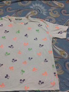 WHITE OVERSIZED T-SHIRT FOR WOMENS.