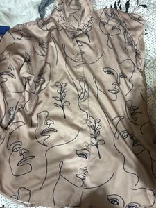 Abstract Face Print Top