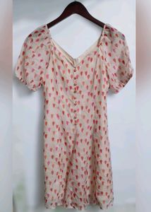 Pink Heart Print Dress (Women)