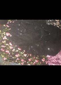 Black ND Red Sequin Saree