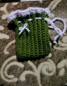 Crochet Drawstring Pouch