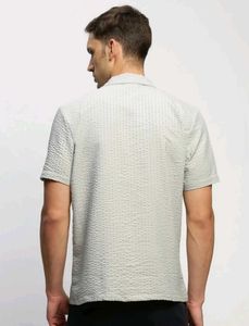 Zudio Men MAIRYCHECK Silver GREY Shirt