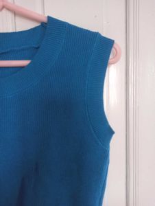 Blue Knit Tank Top