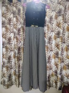 Beautiful Fit And Flare Striped Maxi Dress