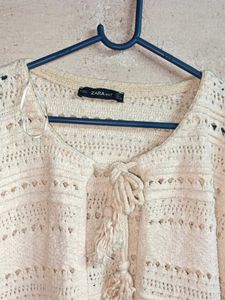 ZARA KNIT Crochet Cardigan Shrug PLUS SIZE