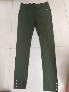 Olive Green Stretch Pants