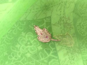 vintage white samla Green Embroidered Saree