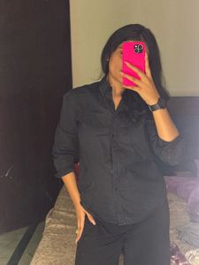 Black Button-Down Shirt