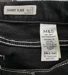 Stylish Flared Black Denim Jeans