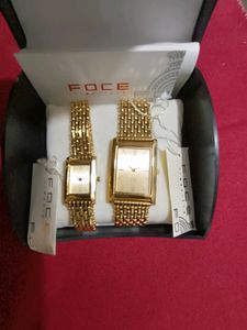 FOCE BRAND  Gold Couple Watches 🎉🎉 Full Work