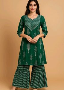 Green Sharara Set Women