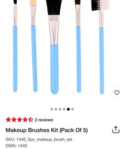 Makeup Brush Set - 5 Piece Kit