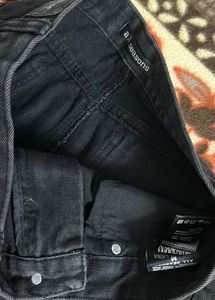 Branded Ruff And Rough Denim Skirt