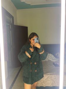 Green Fuzzy Coat
