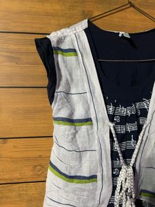 Cute Music Note Top with Vest
