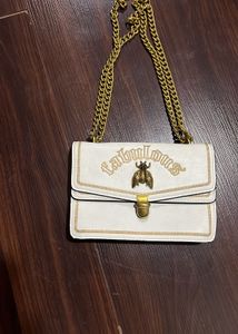 Fabulous White & Gold Chain Bag
