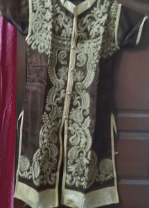 Vintage Gold Midi Skirt