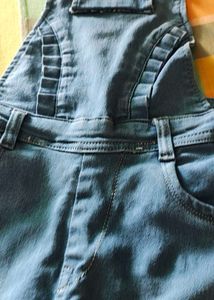 Denim Dungree For Girls