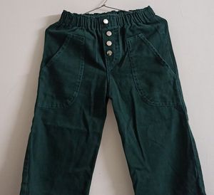 Green Wide Leg Pant