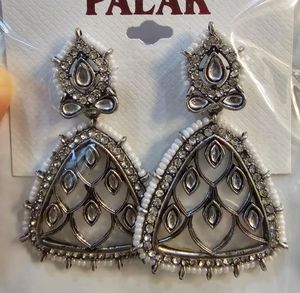 Palak Silver Earrings neww