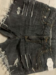 Distressed Denim Shorts