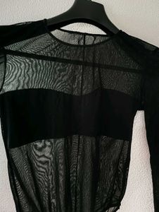 Sheer Black Long Sleeve Top