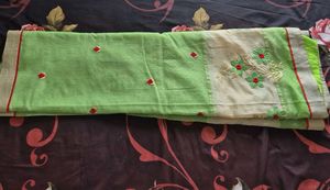 Green Embroidered Saree