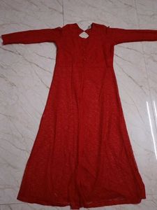 Red Lace Maxi Dress