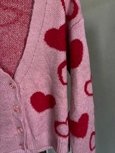 Heart Print Cardigan