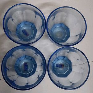 Set of 4 Blue Glassee