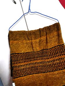 Mustard Colour Velvet Stole