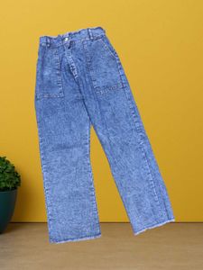 L@57 Size-28 Chic Wide Leg Denim Jeans