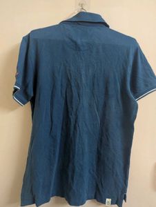 Ring Horses Blue Polo Shirt - Size Medium
