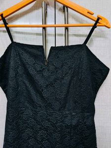 Black Strap Net Dress