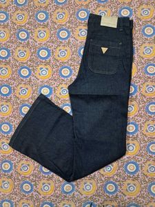 Guess Vintage Navy Blue Wide Leg Jeans