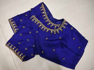 💙Royal Blue Aari Maggam Blouse