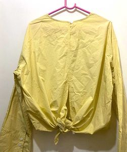 Yellow Tie-Front Top 38-40 and half