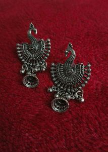 Peacock Jhumka Earrings