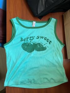 Green Berry Sweet Crop top