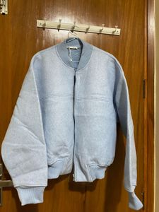 Blue Bomber Jacket- women (can be worn by size