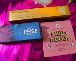 Myglamm Popxo Eyeshadow Kit And Lipsticks