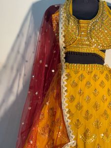 Yellow Embellished Lehenga Choli Set