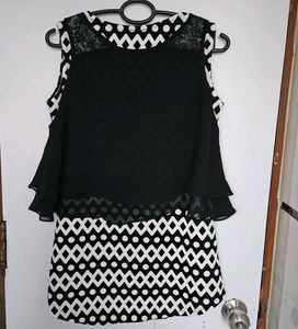 Black &amp; White Layered Tank Top