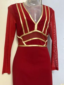 Red &amp; Gold Party Dress