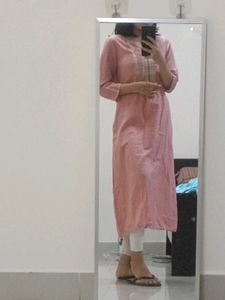 Melange Elegant Pink Embroidered Kurta