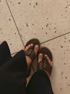 Handcrafted Brown Ethnic Kolhapuri Chappals