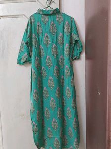 Libas Ethnic Women Green Floral Kurta