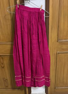 Pink Accordion Pleated Skirt