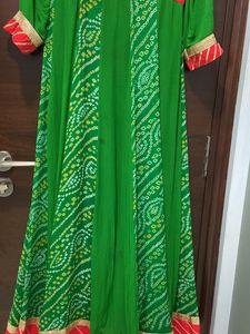 Ethenic Bandhej Gown. (New Year Sale)