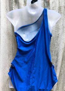 Blue One-Shoulder Swimsuit
